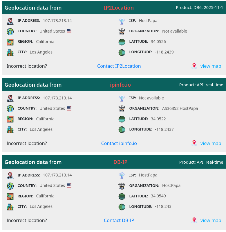 geoip search for curl ip